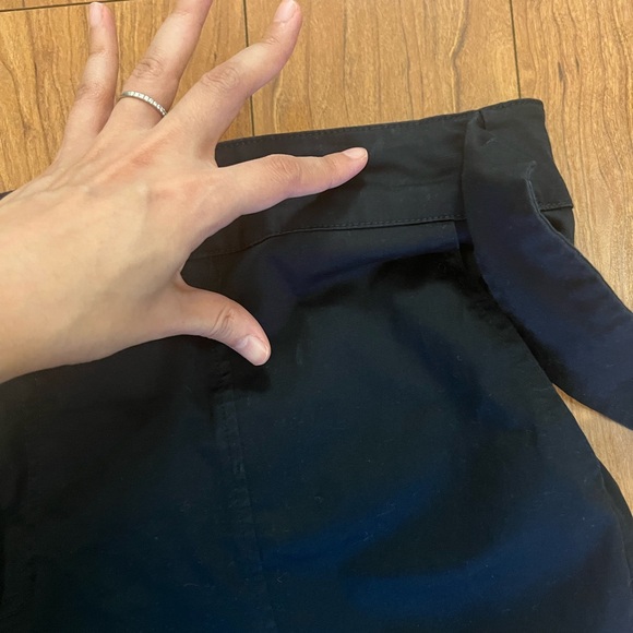 Eloquii 14 Navy Blue Business Casual Pants Belt Pockets Tapered Pockets Zip - Picture 7 of 10